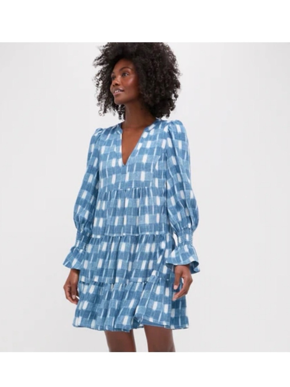 Tuckernuck Pomander Blue Ikat Kenzie Dress